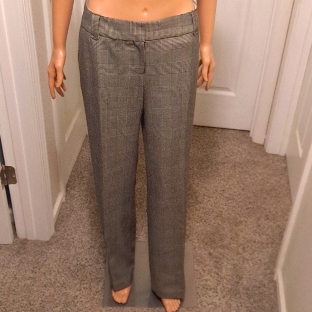 Willi Smith Plaid Business Casual Straight Leg Slacks Size 6